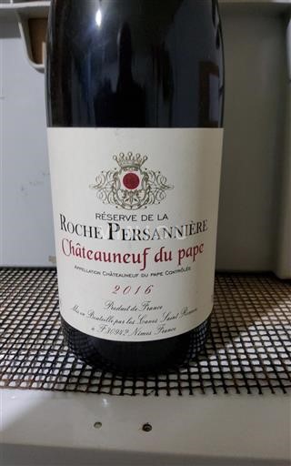 Viner Rouge sec Réserve de la Roche Persanière 2016 Frankrike Rhônedalen Châteauneuf-du-Pape AOC