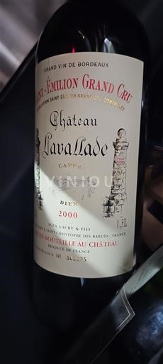 Вина Rouge sec Château Lavallade 2000 Francuska Bordo Сент-Емилион Гранд Кру AOC Grand Cru
