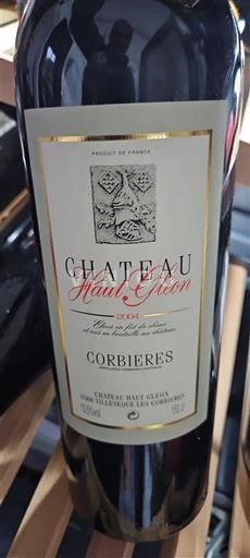 Vine Rouge sec Château Haut Gléon 2001 Frankrig Languedoc Corbières AOC