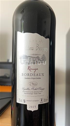 Bordeaux Château Mathieu Bergey 2015