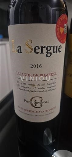 Bordeaux Lalande-de-Pomerol La Sergue 2016