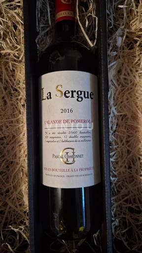 Bordeaux Lalande-de-Pomerol La Sergue 2016