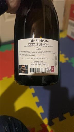 Penušava vina Blanc brut B de Bonhoste Château Bonhoste Non millésimé Francuska Bordo Kreman de Bordo AOC
