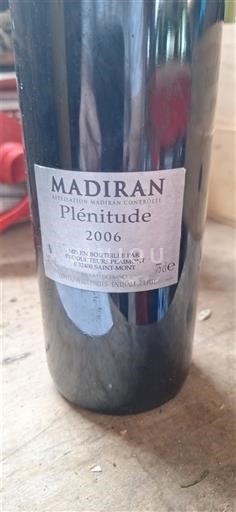 Viner Rouge sec Plénitude Producteurs Plaimont 2006 Frankrike Sørvest Madiran AOC