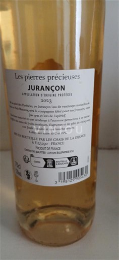 Sørvest Jurançon Les Caves de la Grange Les pierres précieuses 2023