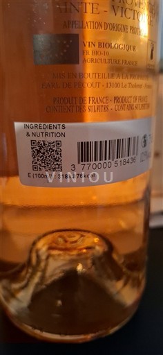 Viner Rosé sec Earl de Pécoult Non millésimé Frankrike Provence Ikke spesifisert AOC