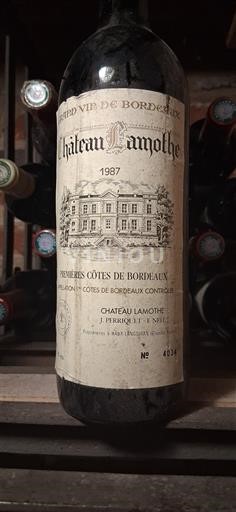 Bordoja Premières-côtes-de-bordeaux Château Lamothe 1987