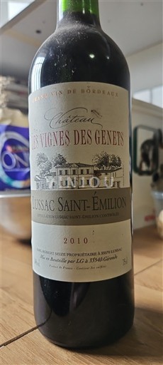 Bordeaux Lussac-Saint-Émilion Château Les Vignes des Genêts 2010