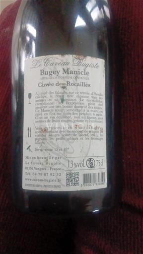 Savoie và Bugey Bugey Le Caveau Bugiste Manicle des Rocailles 2020