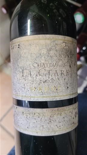 Wines Rouge sec Château La Clare 2002 France Bordeaux Haut-Médoc AOC