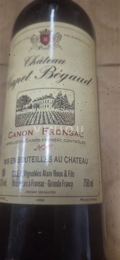 Вина Rouge sec Château Gaget Bégaud 2004 Francuska Bordo Канон-Фронсак AOC