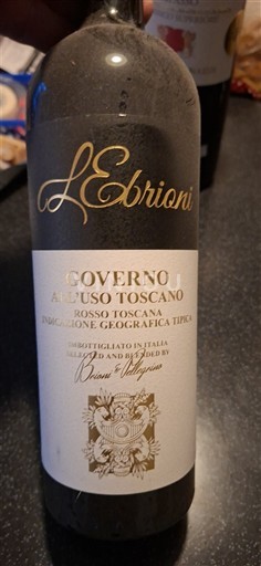Verërat Rouge sec Governo all'Uso Toscano L'Ebrioni 2022 Itali Toskana E paspecifikuar DOC