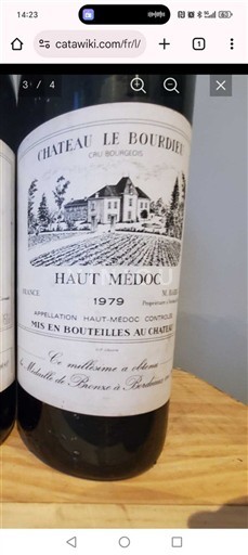 Bordeaux Haut-Médoc Château Le Bourdieu 1979