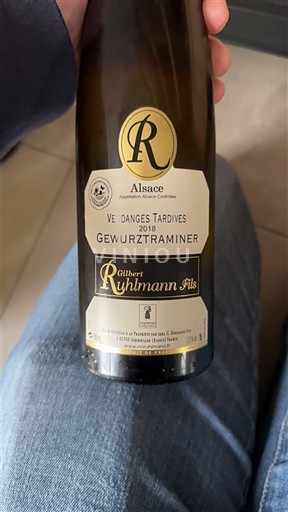 Alsace Vendanges Tardives Gilbert Ruhlmann Fils 2018