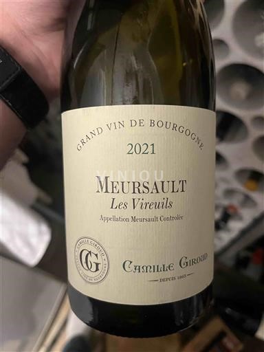 Burgund Meursault Camille Giroud Les Vireuils 2021