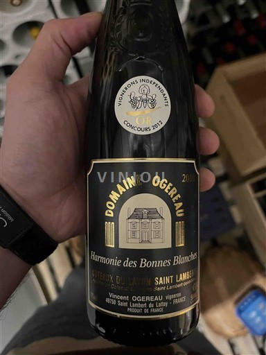 Viner Blanc moelleux Harmonie des Bonnes Blanches Domaine Ogereau 2010 Frankrike Loiredalen Coteaux-du-layon AOC