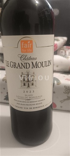 Bordeaux Côtes-de-blaye Château Le Grand Moulin 2023