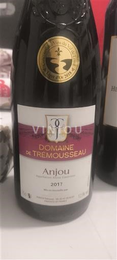 Rượu vang Rouge sec Domaine Trémousseau 2017 Pháp Thung lũng sông Loire Anjou AOC