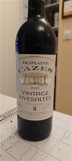 Ruzijon Rivesaltes Domaine Cazes Vintage 1987
