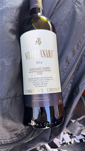 Verërat Rouge sec Notarpanaro Cosimo Taurino 2014 Itali Pulia E paspecifikuar DOC