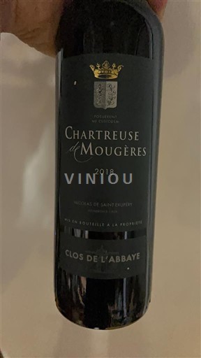 Viner Rouge sec Clos de l'Abbaye Chartreuse de Mougères 2018 Frankrike Languedoc Saint-Chinian AOC