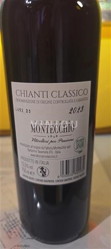 Verërat Rouge sec Fattoria Montecchio 2023 Itali Toskana Chianti Classico DOCG