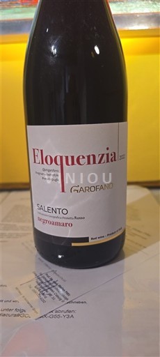Apulien Susumaniello Salento Garofano Eloquenzia 2022
