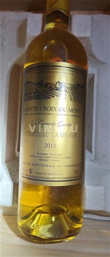 Verërat Blanc moelleux La Grande Cuvée Château La Grave 2013 Francë Bordoja Sainte-Croix-Du-Mont AOC