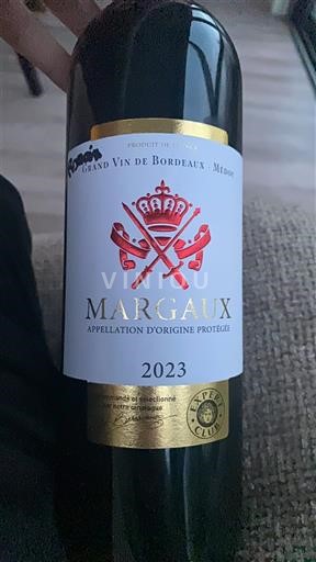 Wines Rouge sec Fggg 2023 France Bordeaux Margaux AOC