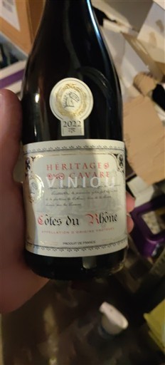 Rhônedalen Côtes-du-rhône Héritages de Cavare 2022