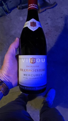 Viinit Rouge sec 1er Cru Le Clos du Roy Domaine La Framboisière 2008 Ranska Burgundi Mercurey AOC Premier Cru