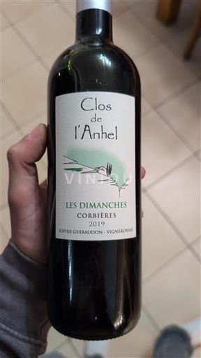 Viinit Rouge sec Les Dimanches Clos de l'Anhel 2019 Ranska Languedoc Corbières AOC