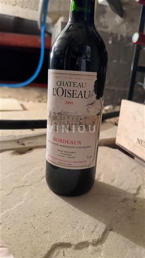 Víno Rouge sec Château L'Oiseau 2000 Francie Bordeaux AOC