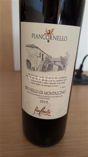 Toscana Brunello di Montalcino Piancornello 2018