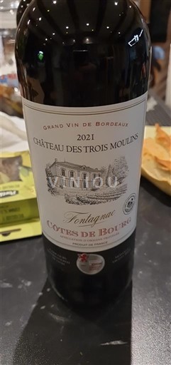 Bordeaux Côtes-de-bourg Château Trois Moulins Fontagnac 2021