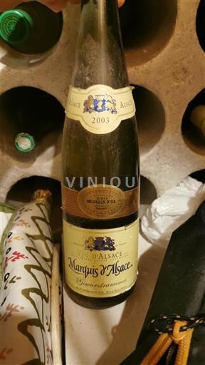 Viner Blanc sec Marquis d'Alsace 2003 Frankrike Alsace Ikke spesifisert AOC