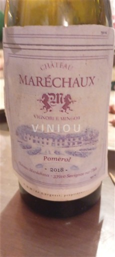 Verërat Rouge sec Château Maréchaux 2018 Francë Bordoja Pomerol AOC