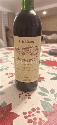 Vinhos Rouge sec Château Cazebonne 1989 França Bordéus Graves AOC