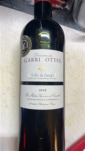 Вина Rouge sec Domaine Garigottes 2018 Francuska Лангедок и Русијон Rajska dolina IGP