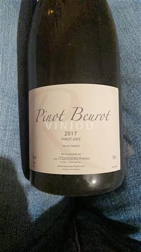 Vinhos Blanc sec Pinot Beurot Rousseau Frères 2017 França Vale do Loire Vin de France