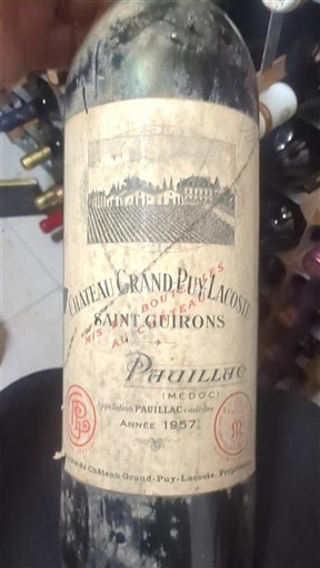 Bordo Pauillac Grand Cru Château Grand-Puy-Lacoste Saint-Guirons 1957