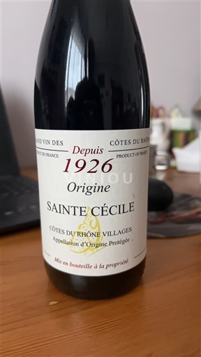 Rhônedalen Côtes-du-rhône-villages Sainte Cécile Origine Ikke-årgang