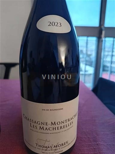 Vinos Blanc sec Les Macherelles Thomas Morey 2023 Francia Borgoña Chassagne-Montrachet AOC Premier Cru