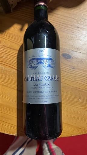 Viner Rouge sec Château Canuet 1988 Frankrike Bordeaux Margaux AOC