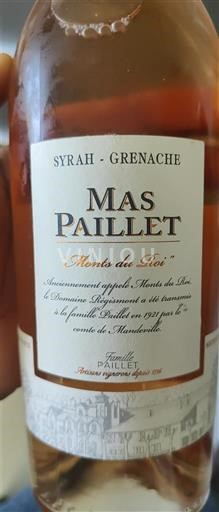 Vinuri Rosé sec Monts de Roi Mas Paillet Non millésimé Franța Languedoc și Roussillon Vin de Pays d'Oc IGP