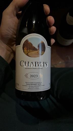 Vin Blanc sec Domaine Bocquet Sica 2023 France Bourgogne Chablis AOC