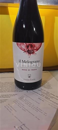 Verërat Rouge sec il Melograno Santa Lucia 2022 Itali Pulia Castel del Monte DOC