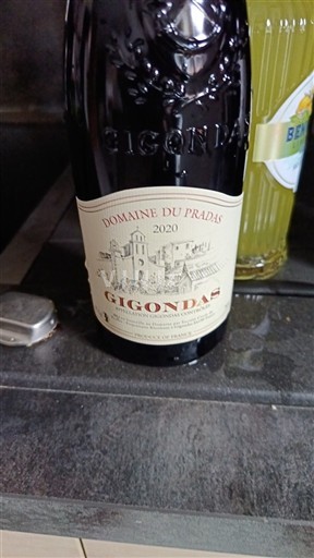 Viinit Rouge sec Domaine Pradas 2020 Ranska Rhônen laakso Gigondas AOC