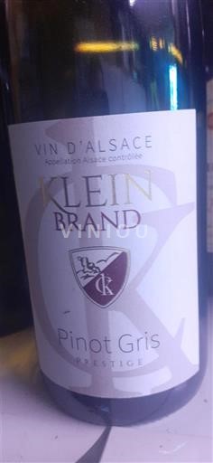 Вина Blanc sec Prestige Klein Brand 2023 Francuska Алзас Аласас Vin de France