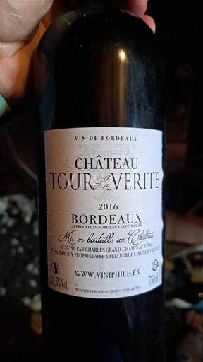 Bordeaux Château Tour La Vérité 2016